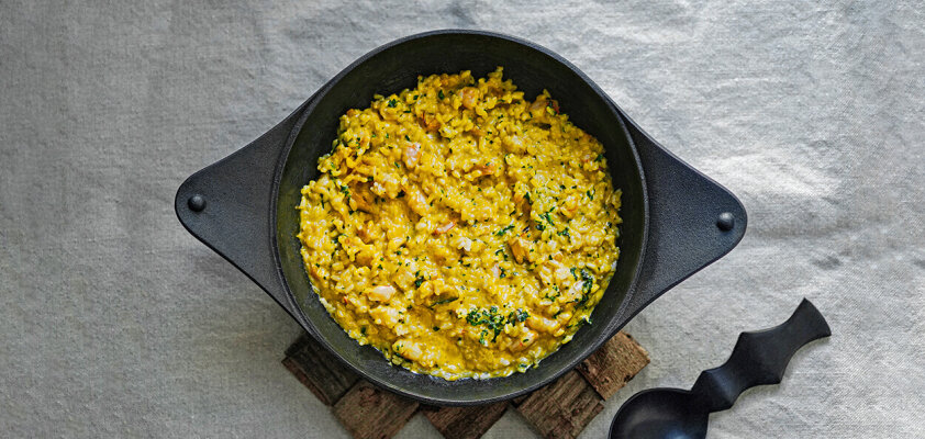 Risotto with prawns and pumpkin | Discover the recipe at ORYOKI