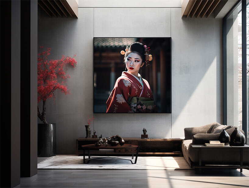 Wandbild Geisha