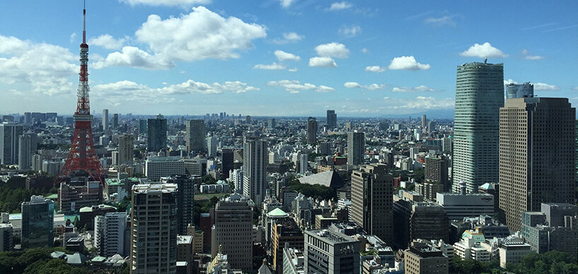 Tokyo Stadt Luftperspektive