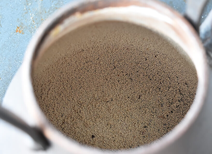 Enamel in a cast iron pot