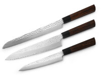 Japanisches Messer-Set Shichi, 3 Messer, Hammerschlag