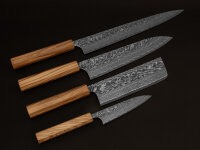 Damascus knife Nakiri 165 SG2, 63 layers, olive