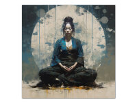 Wandbild Zazen #1, japanische Meditation, farbig, 1:1