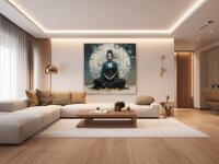 Wandbild Zazen #1, japanische Meditation, farbig, 1:1
