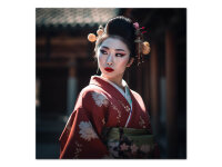 Wandbild Geisha #1, farbig, 1:1