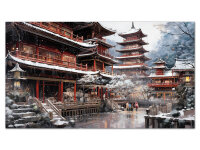 Wandbild Kyoto Gosho #3, farbig 16:9 Foto auf Acrylglas 80 x 45 cm