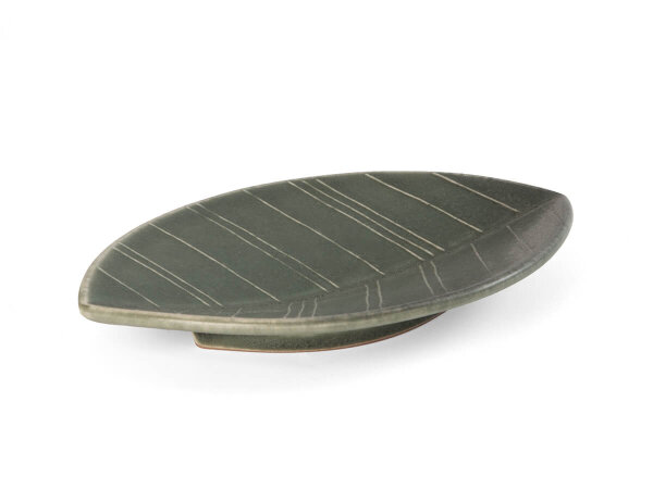 HAZARA Leaf Banryoku, Keramik-Schale, grün
