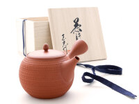 Japanische Teekanne Tokoname Tobikanna Shu mit Geschenkbox