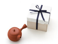 Japanische Teekanne Tokoname Tobikanna Shu mit Geschenkbox