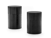 Teedose Urushi Nuri, Holz, schwarz, 2 Größen