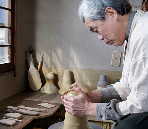 japanische Vase Herstellung
